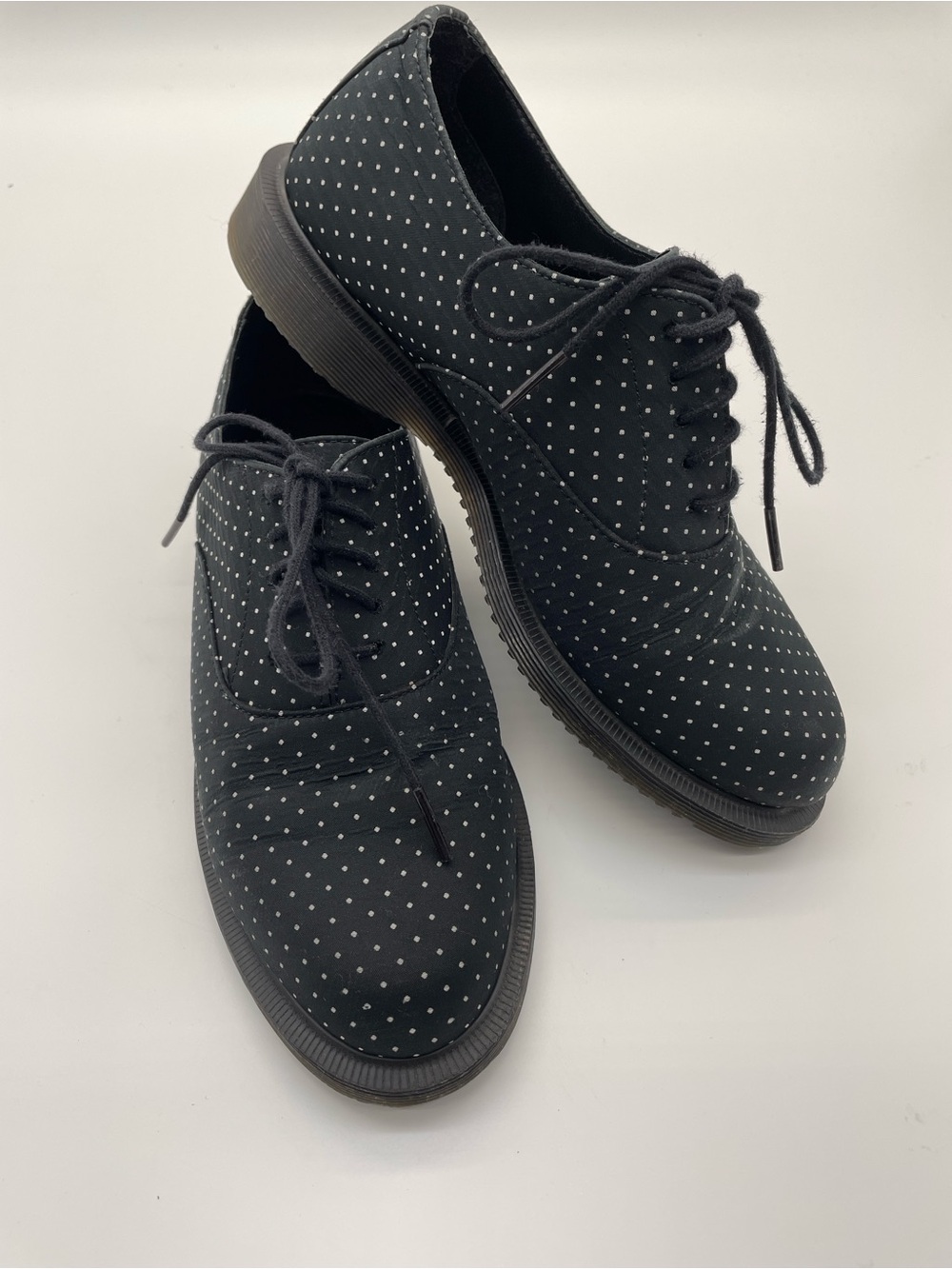 Dr. Martens Women’s 1461 Black White Polka Dot Oxford Shoes US 6 EU 37